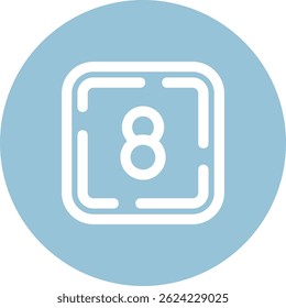 Diseño de icono de Vector de ocho líneas