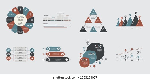 Eight Logistics Charts Templates Set