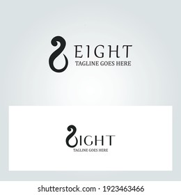Eight logo design template. Vector illustration