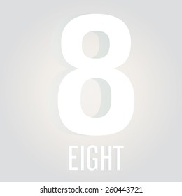 Eight  logo flat. Vector illustration.
