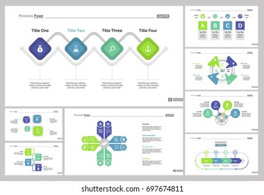 Eight Marketing Charts Slide Templates Set