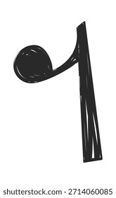 Rabiscar de símbolo de música de oito notas