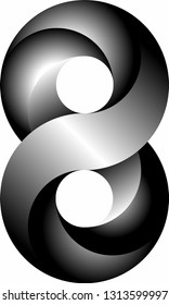 eight number in the black colour