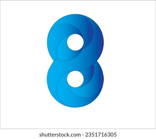 eight number builed by shape builder tool