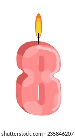 Eight Number Candle