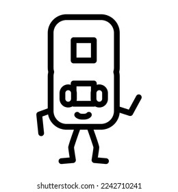 eight number character line icon vector. eight number character sign. isolated contour symbol black illustration