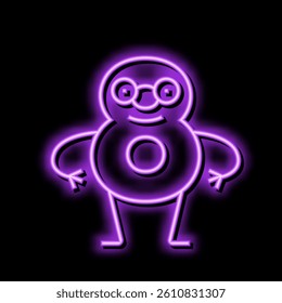 eight number character neon light sign vector. eight number character sign. isolated symbol illustration