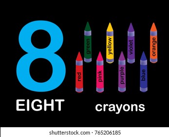eight number with eight  Color Chock