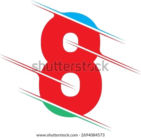 Eight number design Adobe illustrator.eps