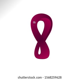 eight number icon with ribbon shape vector illustration