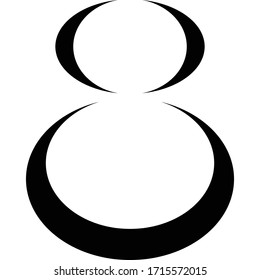 eight number icon vector logo template