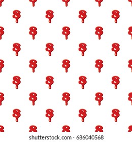 Eight number isolated on white background. Red bloody eight number vector illustration