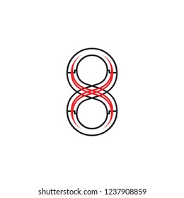 Eight number logo design