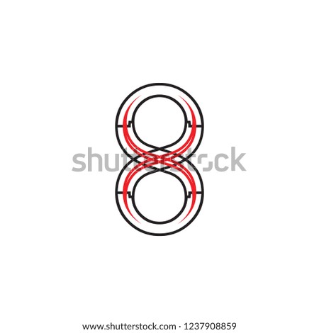 Eight number logo design