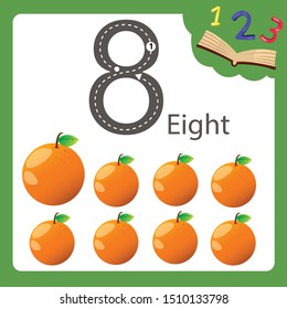  eight number orange