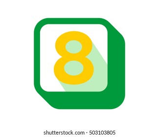 eight number typography typeset logotype numeral numeric nominal image vector icon