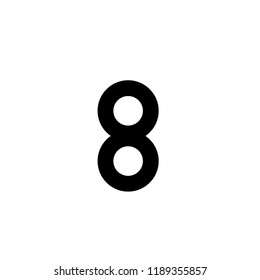 eight number, vector logo, symbol, sign, or mark design illustration