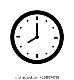 eight o'clock icon outline vector