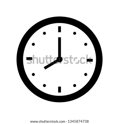 eight o'clock icon outline vector
