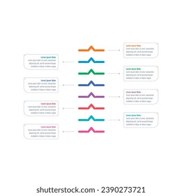 eight options infographic template. business, industry, annual report, education, magazine, internet infographic template. colorful lines infographic template