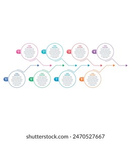 eight options infographic template. Infographic template for business, industry, education, technology, science. Infographic template for annual report, book, magazine