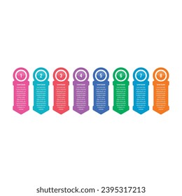 eight options infographic template. geometric infographic template. business, magazine, internet, annual report information template