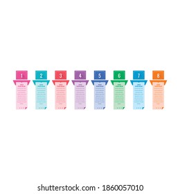 eight options infographic template. vertical information template