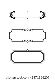 Eight ornamental frames set vector