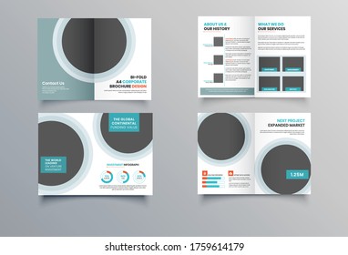 Eight page corporate brochure design.
