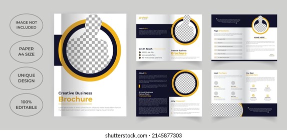 Eight pages business brochure template