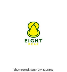 Vector de diseño de logotipo de ocho páginas