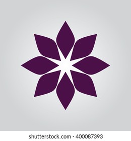 Eight petals flower symbol