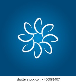 Eight petals flower symbol