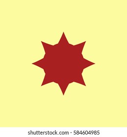 Eight point icon vector