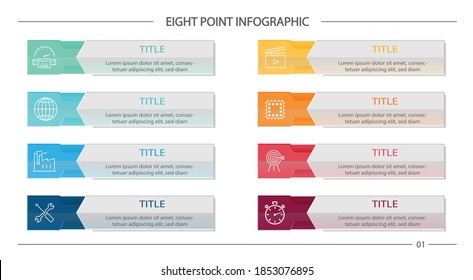 Eight Point Infographic with bullet points