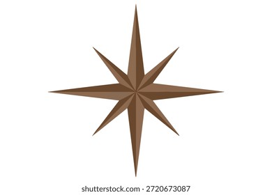 Diseño de Vector marrón estrella de ocho puntos eps