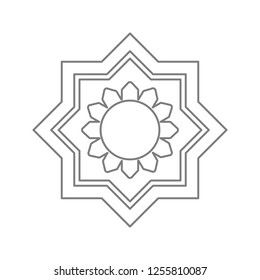 Eight point star icon. Element of cyber security for mobile concept and web apps icon. Thin line icon for website design and development, app development