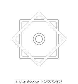 Eight point star icon. Element of web for mobile concept and web apps icon. Outline, thin line icon for website design and development, app development