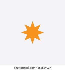 Eight Point Star icon silhouette vector illustration