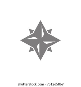 Eight point star icon. Simple web black icon, can be used as web element icon on white background
