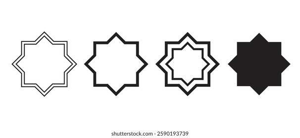 Eight point star for ramadhan decoration collection
