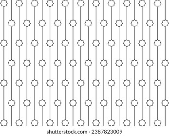 Eight Point Star Shape and Lines Motifs Pattern. can use for Decoration, Ornate, Interior, Exterior, Carpet Pattern, Textile, Tile, Wallpaper, Mosque Decoration, Background, Ect
