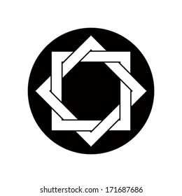 Eight point star vector symbol.