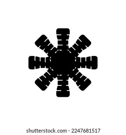 Icono de estrella de ocho puntas. Símbolo de fondo del póster de teléfono del servicio de soporte de estilo simple. Elemento de diseño del logotipo de la marca de ocho estrellas puntas. Impresión de ocho camisetas estrella puntiagudas. Vector para pegatinas.