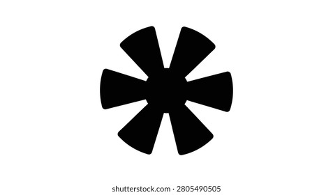 Eight pointed star shape in black silhouette eight pointed starburst eight arm