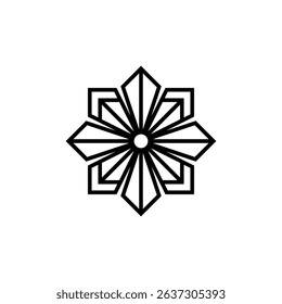 Eight Pointed Starburst Mandala Vector