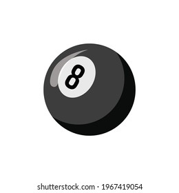 Eight Pool Ball Vector Illustration