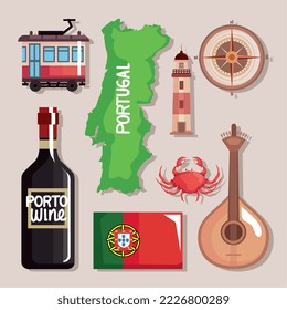 eight portugal country set icons