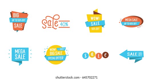 Eight Sale Letterings Set