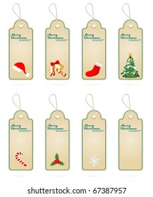 Eight Sets of Christmas Tags
